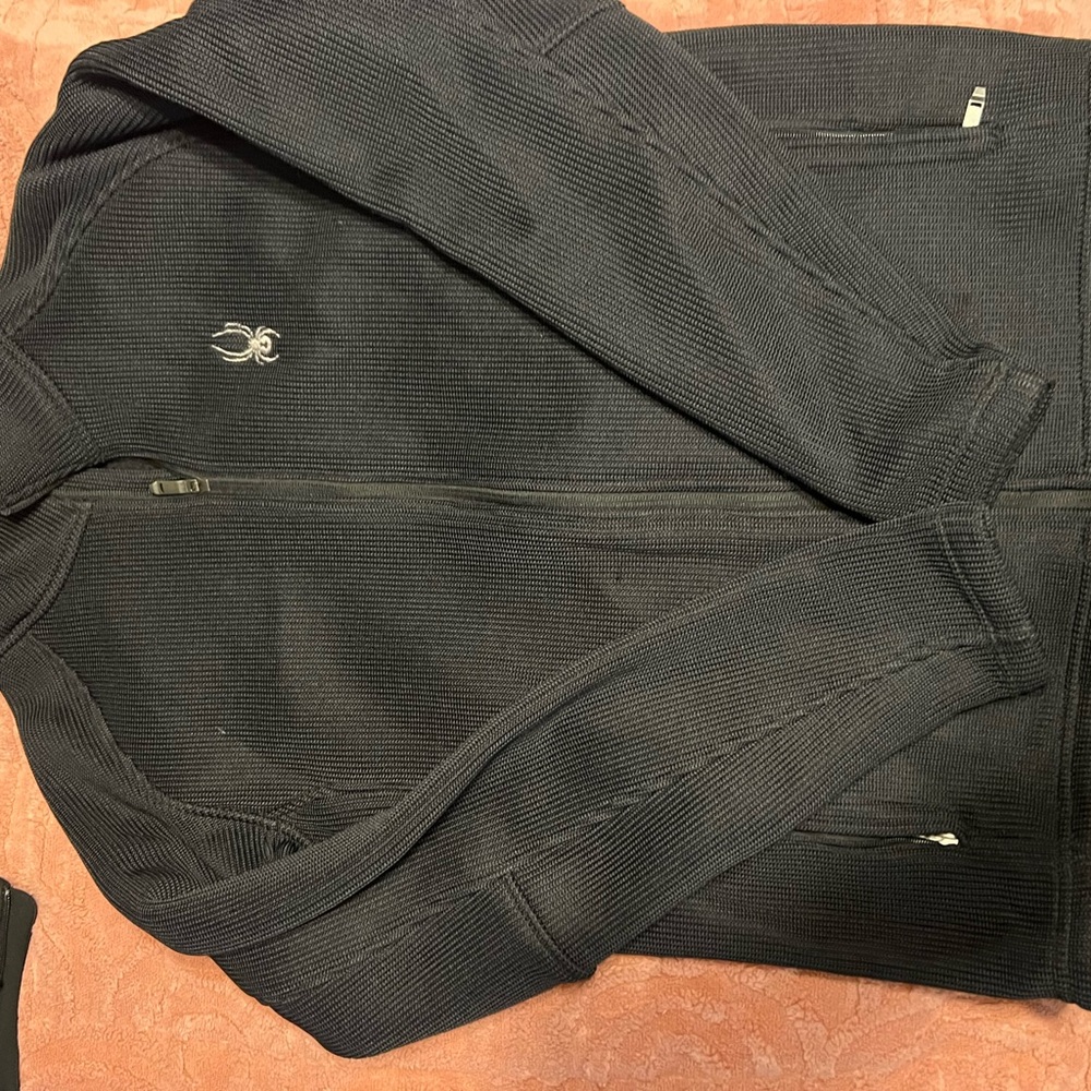 Spyder Black Core Full Zip Sweater